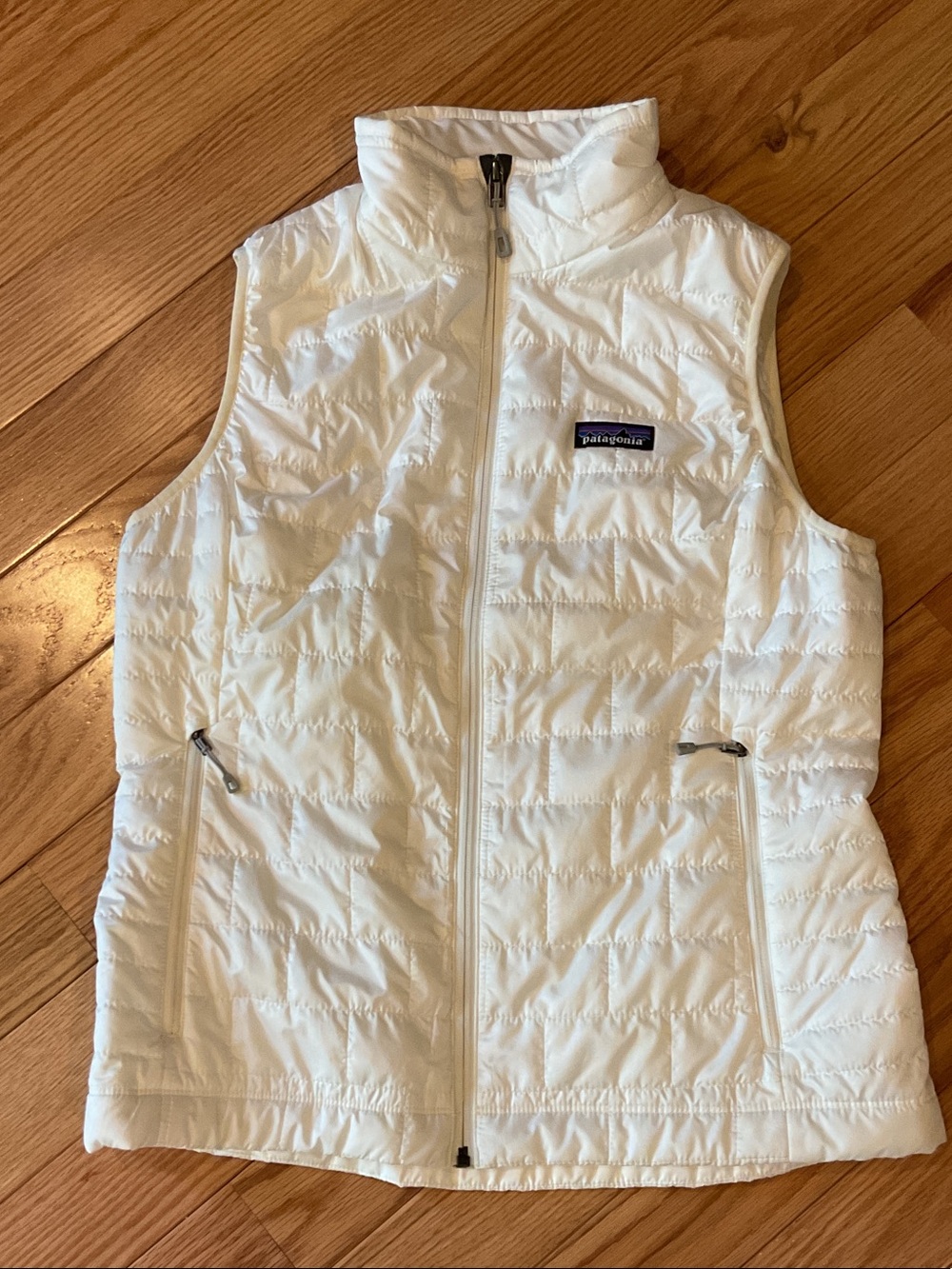 Patagonia Women's Nano Puff Lightweight Quilted Vest cream medium Gorpcore EUC - Picture 5 of 14